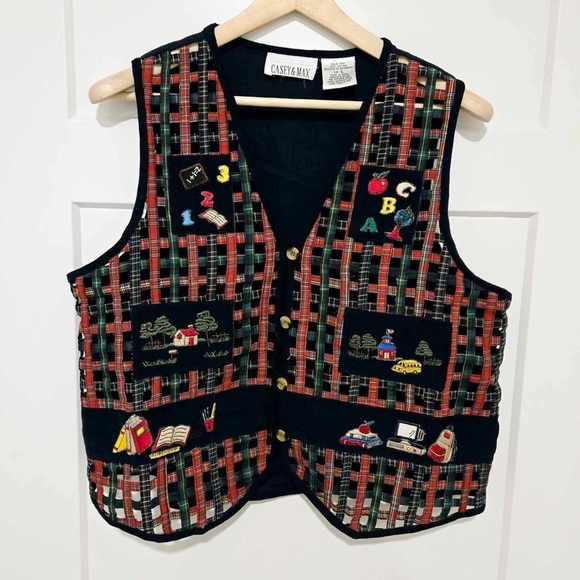 Casey & Max Vintage ABC Teaching Vest Size Large - Picture 1 of 10